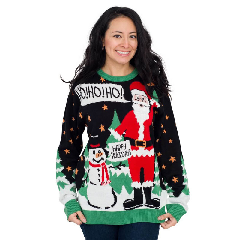 Christmas Santa Claus Round Neck Sweater